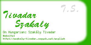 tivadar szakaly business card