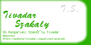 tivadar szakaly business card